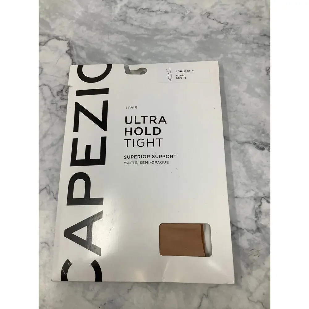 Capezio Girl Medium Light Suntan Ultra Hold Superior Support Stirrup Tight O11-8